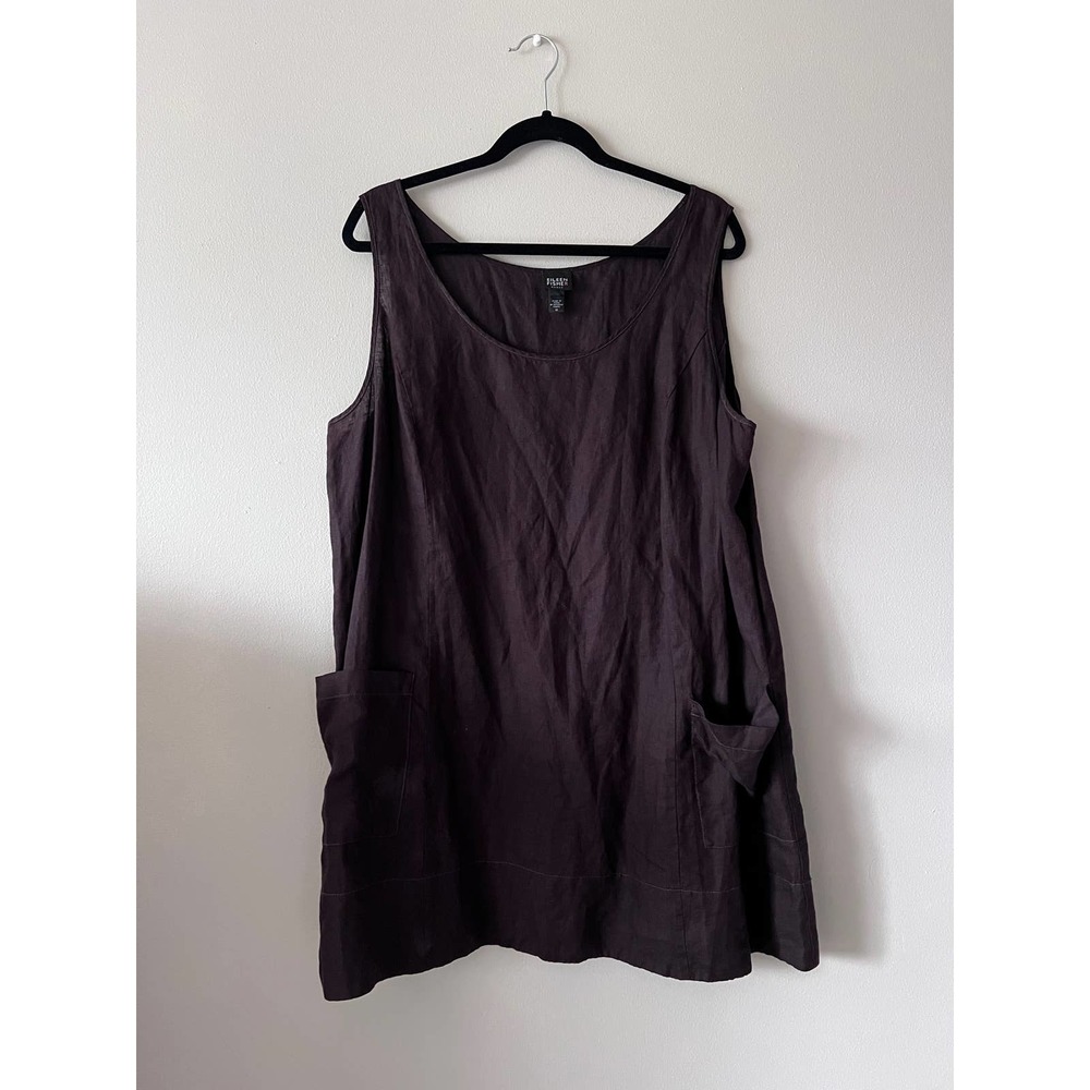 Eileen Fisher Linen Tank Midi Dress